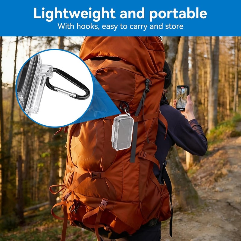 Frdhee Water Proof Storage Case, Small Outdoor Storage Box Outdoor Survival Dry Box Case Airtight Carry Container for Small Tools Phone Keys - Image 4
